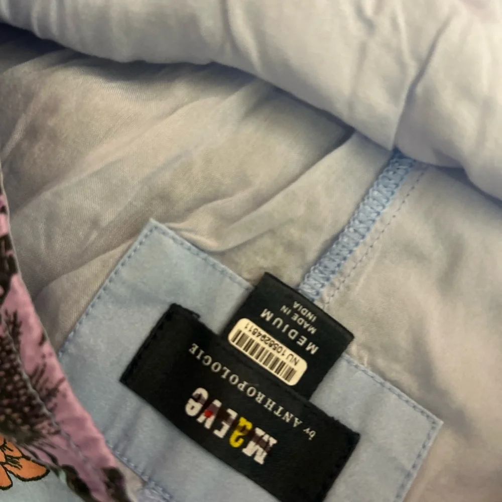 Nwot Maeve Pale Blue Floral Slip Dress with Multicolor Blooms - Picture 2 of 5